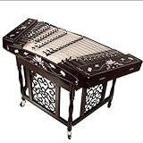 LANDTOM chicken wing wooden shell carving fairy lotus panda 402 dulcimer, professional musical instrument playing Yangqin (Chicken wing wood Lotus)