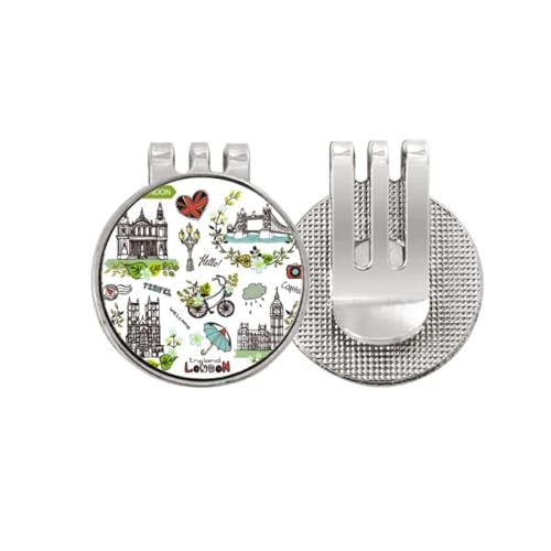 Marqueur de balle de golf de qualité en émail magnétique Big Ben