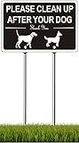 Please Pick Up Your Dog Poop Signs with Stake, 12