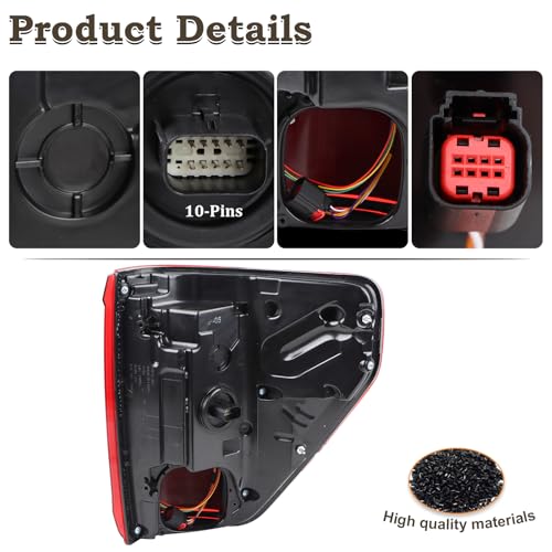 KAMDKI LH LED W/O OBS Tail light Assembly Fit for 2024 2025 Ford F150 Lariat/King Ranch/Platinum/Raptor Rear Lamp W/Blind Spot W/O Module Left Driver Side RL3Z-13405-B RL3413B505CD by KAMDKI - Image 3