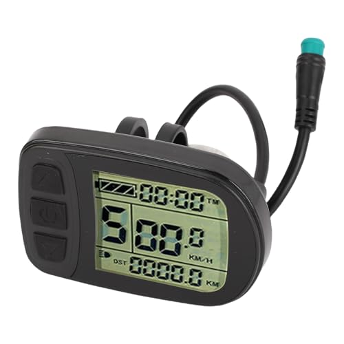 Asixxsix エレクトリックバイクLCDディスプレイメーター、24V 36V 48V Eバイクディスプレイメーターコントロールパネル画面5ピン防水プラグ変換キット電動スクーター用