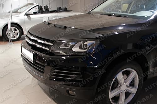 Hood Bra Front End Nose Mask Compatible with VW Volkswagen Touareg 2010-2018 Bonnet Bra STONEGUARD Protector Tuning