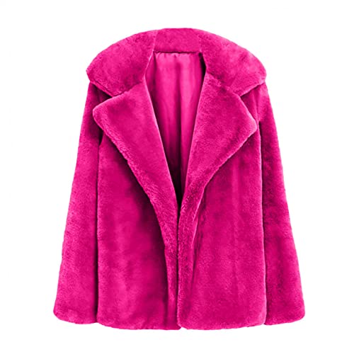 Sunmoot 2018 - Abrigo de piel sintética para mujer, diseño de leopardo - Azul - Medium
