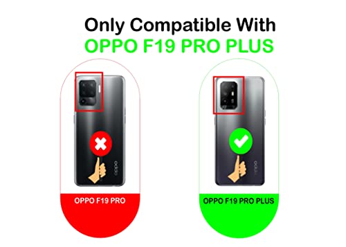 Image of A rtistque Frosted Translucent Back Cover Case for Oppo F19 Pro Plus | Electroplated Chrome Ring | Raised Camera Edges for Protection | Smooth Sides TPU - Black