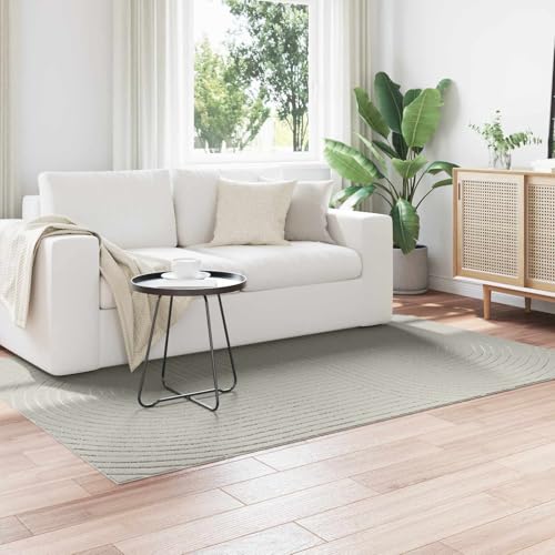 Image of Runheo Palmeras Area Rug, Green, 160 x 230 cm, Polyester with Non-Slip Underlay, Washable and Easy to Clean for Living Room, Bedroom, Hallway, Balcony, Patio, Durable and Noise Absorbing