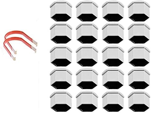 Miniatura 3 de Tapones cromados para tuercas de rueda de 0.669 in para Mercedes VW Skoda Audi BMW con herramientas de extracción