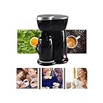 QJRGUY Drip Coffee Maker with One-Touch Button, Ceramic Machine, Single Cup, Compact and Easy to Use for Freshly Ground, Clean - Image 3