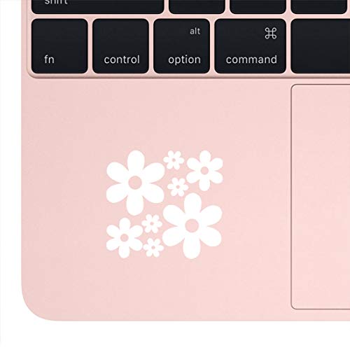 Image of Groovy Daisy Flower (White) (Set of 2) Premium Waterproof Vinyl Decal Stickers for Laptop Phone Accessory Helmet Car Window Bumper Mug Tuber Cup Door Wall Decoration