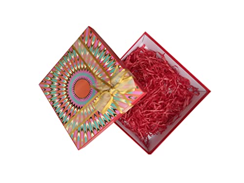 Image of Thin Shredded Paper Crinkle Paper Grass Strips Gift Tray Decoration, Gift Hamper Decorations, Gift Box fillers, Wedding Birthday & Valentines Day Gift (200 Grams, Red)
