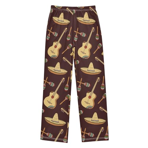 Mexico Culture Icon Hand Drawn Boys Pants for Kids Jogger Pants with Pockets S-XL