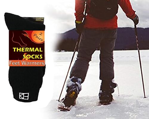 Everdano Feet Warmers Cold Weather Insulated Thermal Socks, Pack Of 2 (Black, Women 9-11 (Shoe Sizes 5-9)) #TOP1