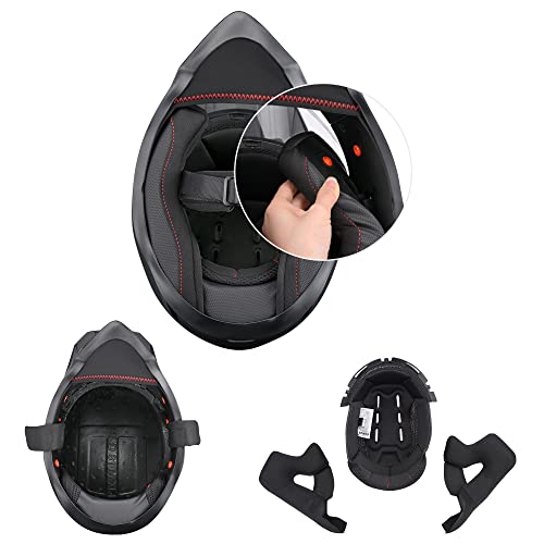 Ahr Full Face Dual Sport Motorcycle Helmet Dirt Bike Off Road Atv Motocross Lightweight Helmet Dot Approved H-Ven35 (Small,Matte Black) #TOP7