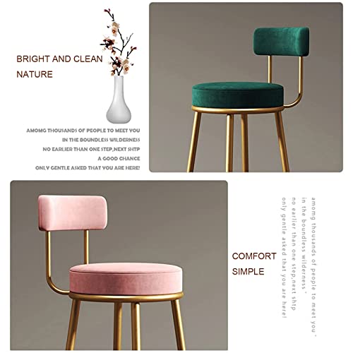 Tabouret de bar industriel rigide 65 cm résistant aux rayures avec dossier confortable - 6