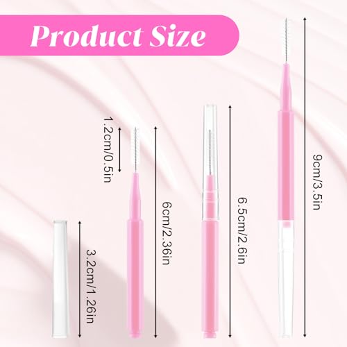 100 Stück Micro Augenbrauen Bürste Augenbrauen Pinsel Mit Kappe Tragbare Augenbrauen Lifting tools Laminier Wimpern Bürste Wimpernkamm Bürste Augenbrauen Und Wimpernlifting Werkzeuge