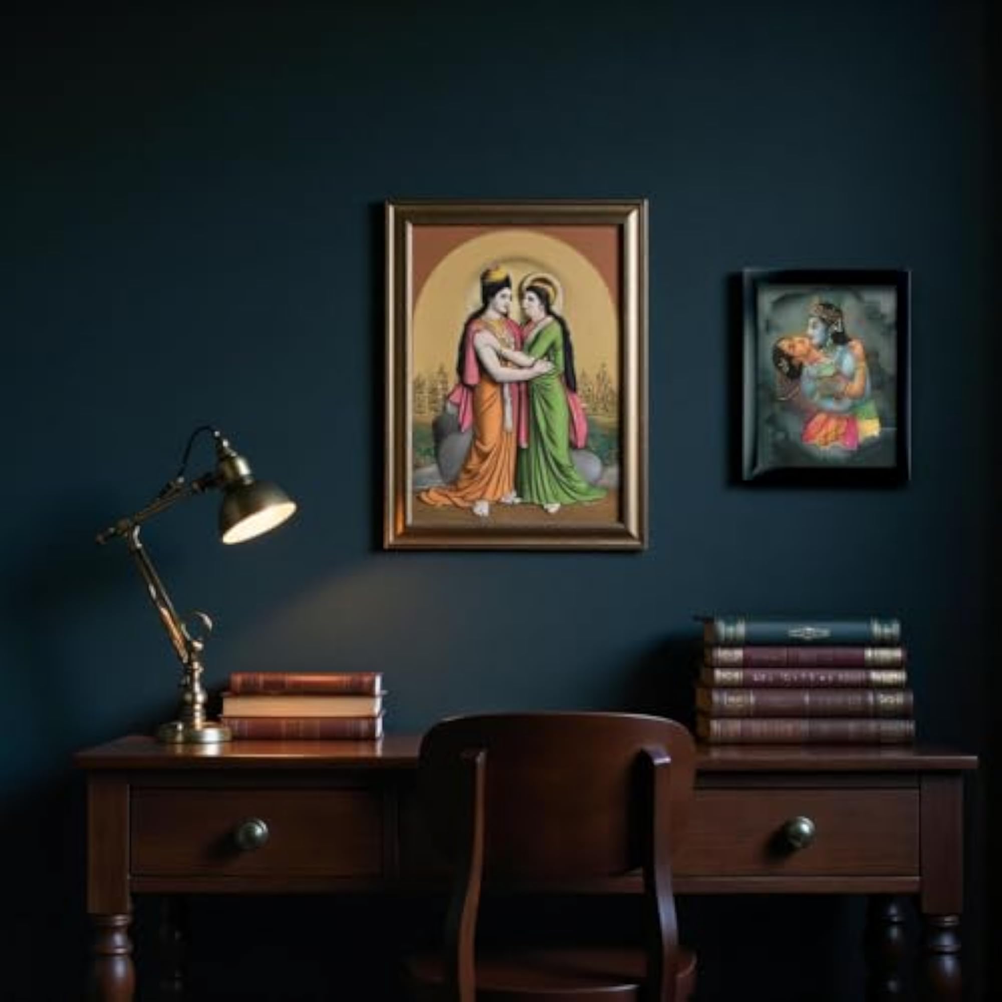 Kamdev with Rati Wall Painting Framed Home Decor