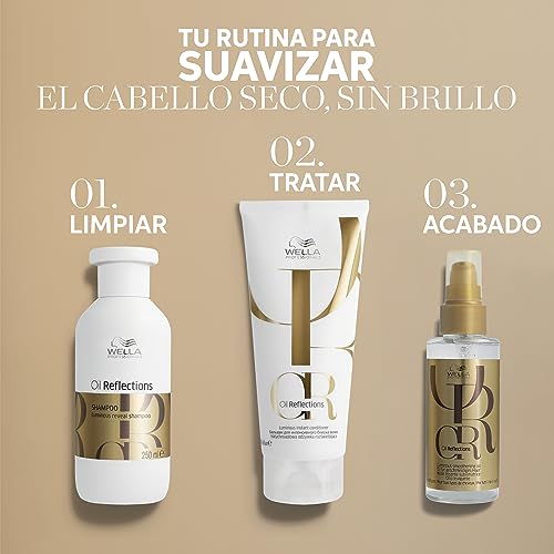 Miniatura 6 de Wella Professionals Oil Reflections - Aceite Suavizante De Luminosidad - Pelo Con Brillo Y Suavidad - Aceite De Camelia Y Extracto De Té Blanco 100ml