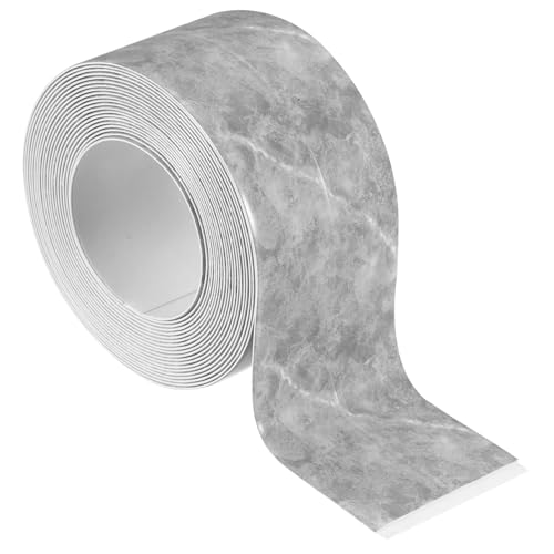 Image of PATIKIL Caulk Tape 1.5 inch x 10.5 Ft, Self Adhesive Sealing Tape Waterproof Toilet Tub Caulk Sealant Strip Sealing Trim for Kitchen Bathroom Toilet Bathtub Sink Countertop, Dark Grey