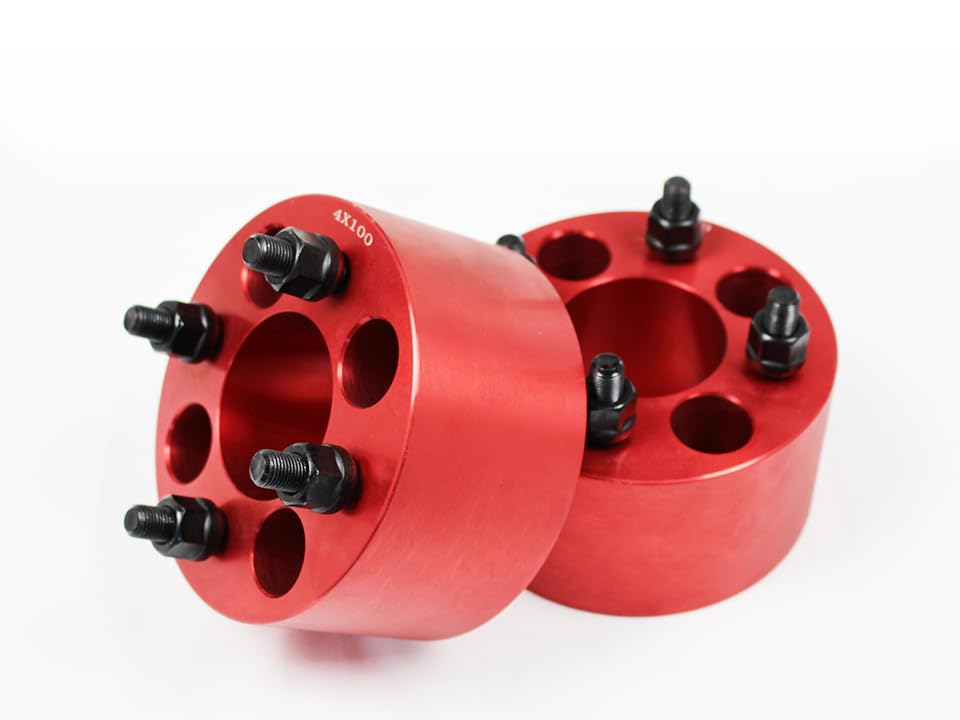 ワイトレ 4H 2枚組 PCD100-1.25 70mm ワイドトレッドスペーサー (ピンク)