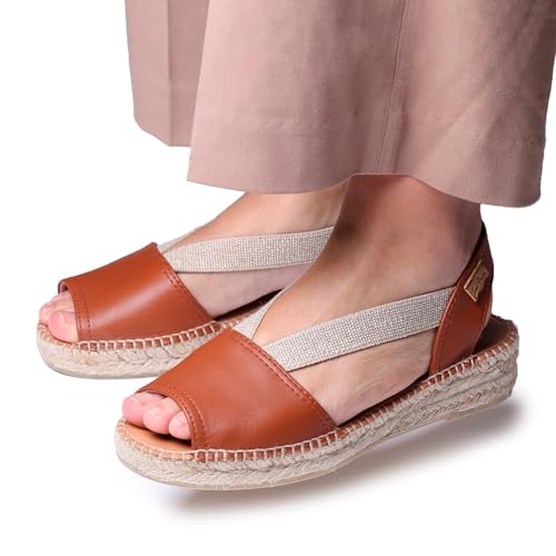 Image of Toni Pons - ETNA - Flat leather sandal with elastics