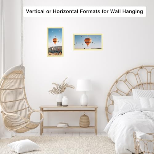 Image of JCJMY 4x8 Picture Frame Gold for Wall Hanging or Tabletop, Wall Mounting Horizontally or Vertically, 4 x 8 Wall Gallery Poster Photo Frame with Shatter Resistant Plexiglass, Gold