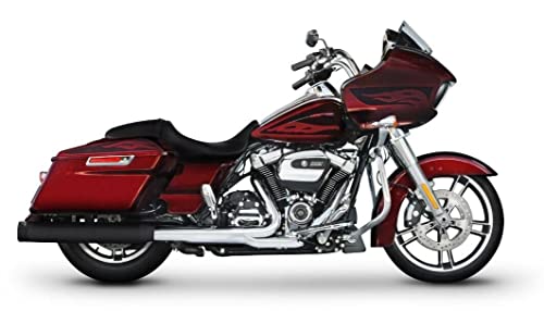 500-0186 Rinehart Racing Dbx45 4.5" Black Slip-On Mufflers With Black Tradition End Caps For 2017-Newer Harley Touring Models #TOP6