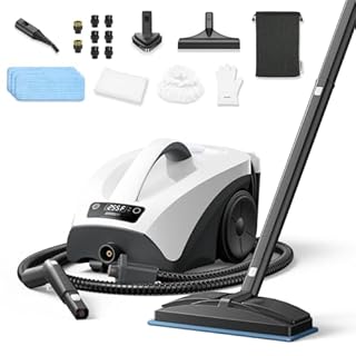 GROBELL Steam Cleaner: 40s Fast Heating-0.66Gal (2.5L) Large Tank-21 PCS Kit-No Cooling-Refill Anytime-Detachable Hose Multi Portable Steamer Mop for Home Car Bed Furniture Tile Grout Floor Cleaning