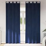 HaoChrymec Cortinas con Drapeado De Terciopelo, Juego De 2 Piezas 140 x 225 cm