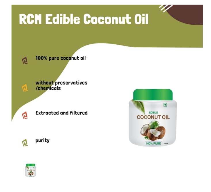 MAAN ORGANIC FARMS RCM Edible Coconut Oil (jar) (250 ml) 2