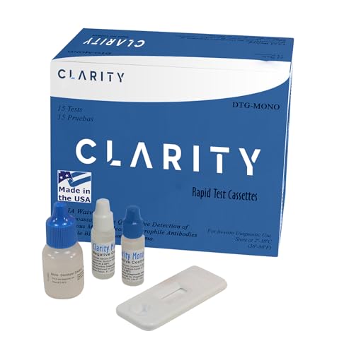 Clarity Mononucleosis Test Kit, 15 Tests/Box (DTG-Mono)