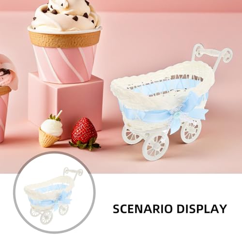 Paniers de rangement bleu pour bonbons et accessoires de shower bébé