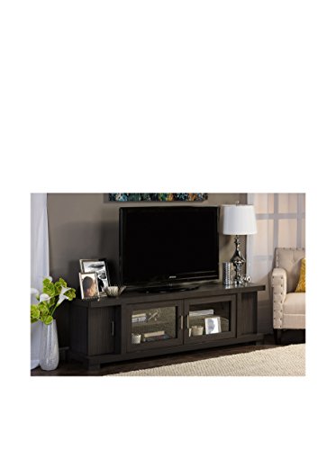 Baxton Studio Tv838074-Embosse Tv-Stander, 47", Grey/Dark Brown #TOP4