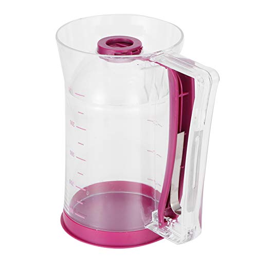 Pancake Batter Dispenser, 11x19cm 4.3x7.5inch Baking Tool with Squeeze Handle and Measuring Marks for Homemade Cakes Waffles Cupcakes