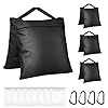 Sandbags Weight Bags for Photo Studio Photography Video Equipment, 4 Packs Empty Sandbag Set for Backdrop Stand, Photo Tripod, Canopy, Pop up Tent, Umbrella Base, Picnic Table,Fishing Chair