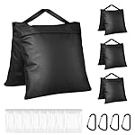 Evekea Sandbags Weight Bags for Photo Studio Photography Video Equipment, 4 Packs Empty Sandbag Set for Backdrop Stand, Photo Tripod, Canopy, Pop up Tent, Umbrella Base, Picnic Table,Fishing Chair