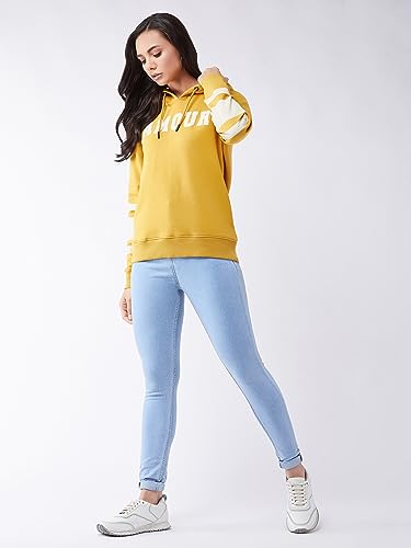 Image of Modeve Women Printed Hooded Sweatshirt for Winter