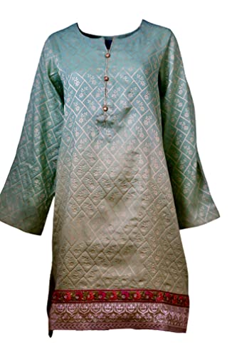 Custom Designed Pakistani Indian Style Traditional Semi Formal Dress Casual