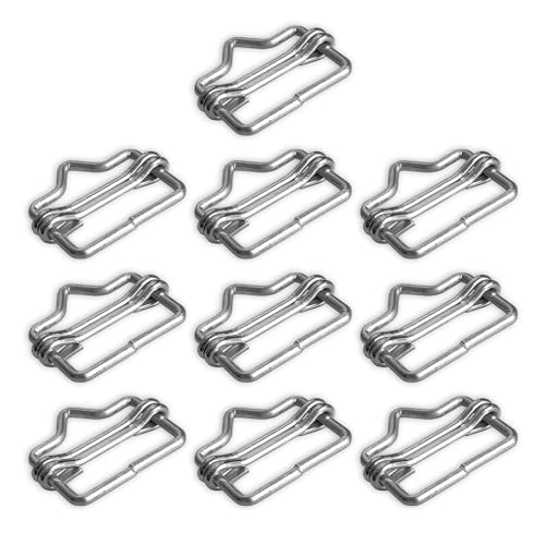 QMARK 10 Pack Electric Fence Polytape End Splicers, Polytape Buckle, Poly Tape Splicer, Gate Handle Connection(1.0 inch)