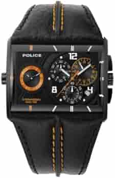 Police Men's PL-11397JSB/02A Twingear Rectangular Black IP