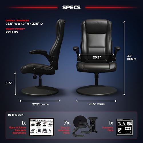 Image of RESPAWN 800 Console Rocker Gaming Chair, Swivel Seat with Lumbar Support
