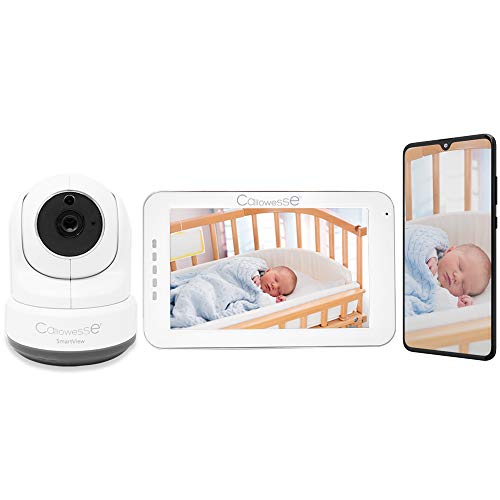 Callowesse © SmartView 5-Zoll- Babyphone mit Kamera und Smartphone-Verbindung. Kabelloses Laden mit Touchscreen, Pan-Tilt-Zoom-Kamera Plus Smart App, 4 Kameras Option- UK Import Cover