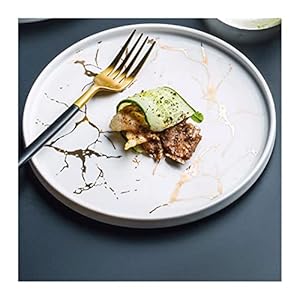 Prachtige kom Nordic Marmeren Keramische Schotel Kom, Westvoeding Kom, Steak Bowl, Salad Bowl, Pasta Bowl, 8-inch…