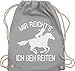 Pferde Geschenk und Reiten Zubehör - Mir reicht's ich geh reiten mit Pferd und Reiterin - weiß - Unisize - Hellgrau - ich gehe reiten turnbeutel - WM110 - Turnbeutel und Stoffbeutel aus Baumwolle
