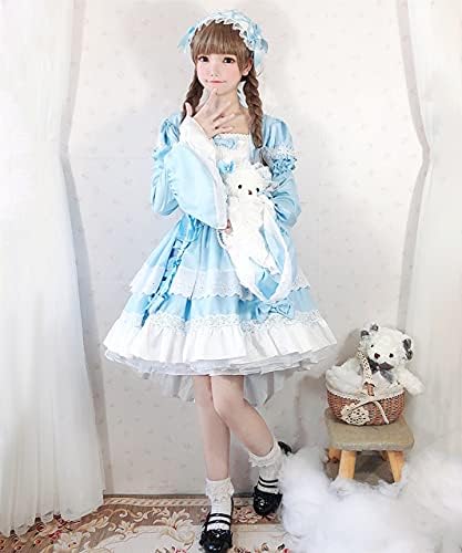 [milky time] フィッシュテール ロリータ ワンピース ヘムライン メイド 2way (blue) 詳細画像3