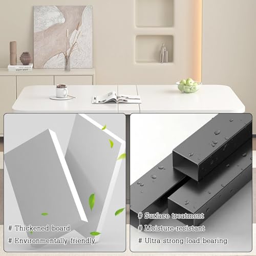 Table extensible moderne sur roulettes avec étagères de rangement pour petits espaces