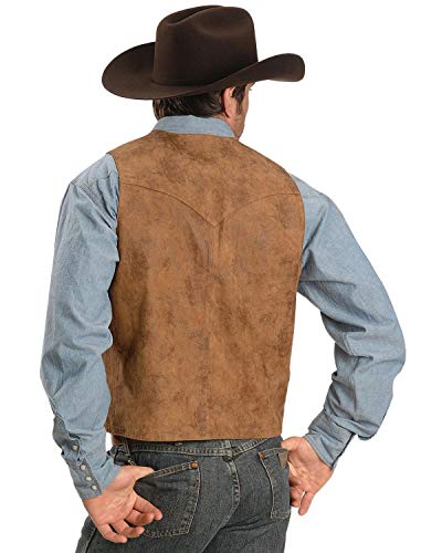 Scully Men's Lamb Leather Western Vest Maple 44 R #TOP12