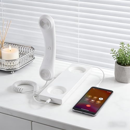 Combiné téléphonique type C rétro avec micro antibruit pour portable - 2