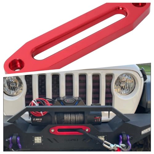 STANDOUTELROAL (Red) Hawse Style Winch Fairlead, Car Hawse Winches Fairlead for Automotive Anchor Cables ATV 3000-4000 lb Winch,4.88 inch (124mm) Mount Smooth by STANDOUTELROAL - Used condition - Image 4
