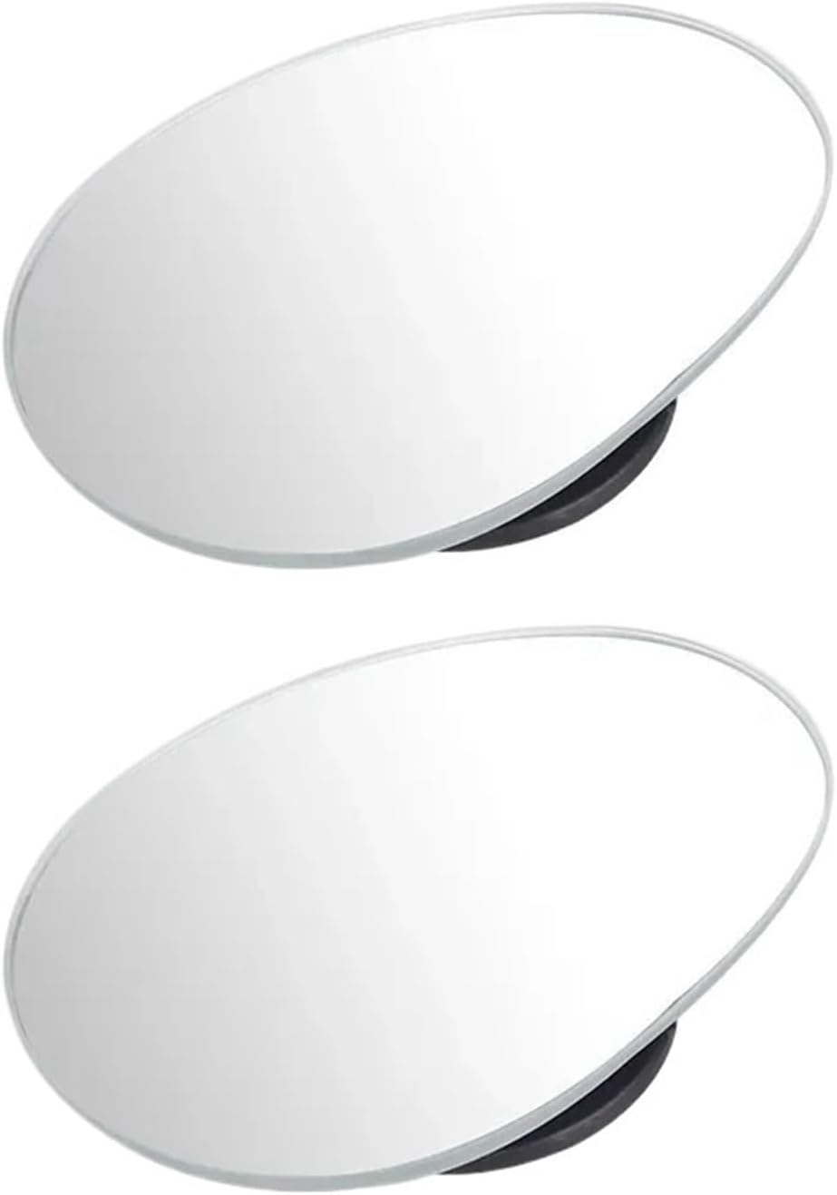 2pcs Car Mirror Wide Angle Car Blind Spot Mirrors 360° Adjustable(Dark Grey)