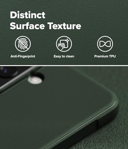 Image of Ringke Onyx for Samsung Galaxy A57 [Anti-Fingerprint Texture] Slim-Fit Lightweight Shockproof Protective Case Back Cover with Non-Slip Side Grip - Dark Green