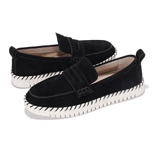 Image of Project Cloud Genuine Leather Loafers for Women - Memory Foam Womens Shoes - Non Slip Spring Loafers Flexible Sole - Fashion Shoes for Women 2026 (Filide)